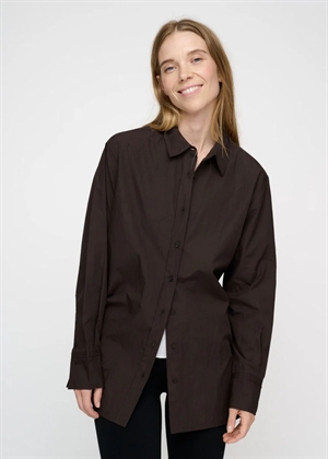 Clean poplin skjorte dark Brown Moshi Moshi 